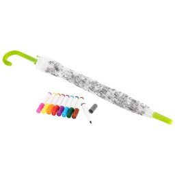 Kit créatif Parapluie à colorier « fleurs », 9 feutres inclus