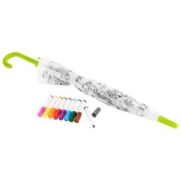 Kit créatif Parapluie à colorier « jungle », 9 feutres inclus