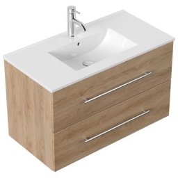 Meuble salle de bain Firenze 90 en décor chêne