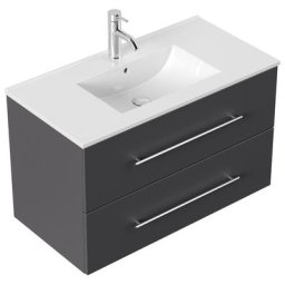 Meuble salle de bain Firenze 90 en anthracite satiné