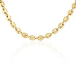 Collier Maille Acier Doré Cadia