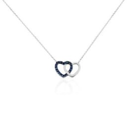 Collier Or Blanc Melisenda Saphirs