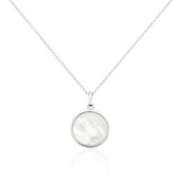 Collier Saül Argent Blanc Nacre