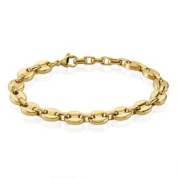Bracelet Maille Acier Doré Cadia