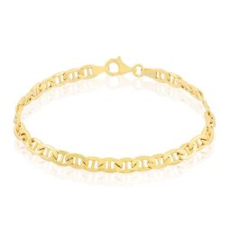Bracelet Capucin Maille Marine Plate Or Jaune