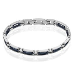 Bracelet Jourdan Wild Acier Blanc Et Bleu