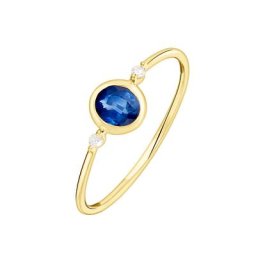 Bague Jahyna Or Jaune Saphir Et Diamant