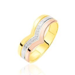Bague Alix Or Tricolore Diamant