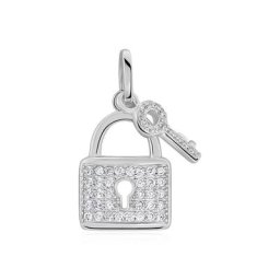 Pendentif Amelot Argent Blanc Oxyde De Zirconium
