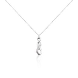 Collier Ayhan Argent Blanc Oxyde De Zirconium