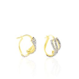 Créoles Hewie Or Jaune Strass