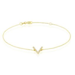 Bracelet Celene Or Jaune Oxyde De Zirconium