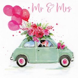 Serviettes en papier « voiture de mariage »