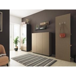 Meubles d'entrée Gala-L 4pcs 54 paires avec placard couloir Sable