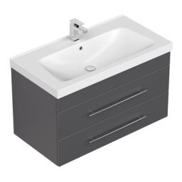 Meuble salle de bain Mia 90 anthracite satiné