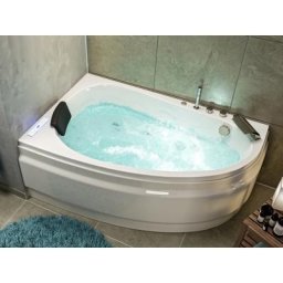 Baignoire Balnéo Startdust 150x95 à gauche Made in Germany 22 buses avec robinet