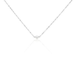 Collier Aron Argent Blanc Perle De Culture Blanc