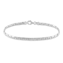 Bracelet Ivy Maille Haricot Or Blanc