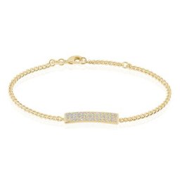 Bracelet Plaqué Or Jaune Maelyo Oxydes De Zirconium