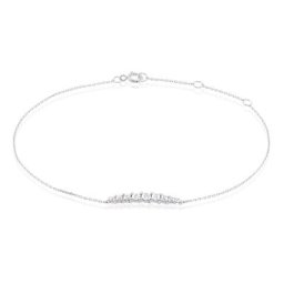 Bracelet Georas Or Blanc Oxyde