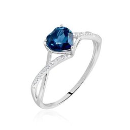 Bague Clothilde Or Blanc Topaze Et Oxyde De Zirconium