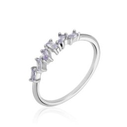 Bague Adonia Argent Blanc Oxyde De Zirconium Bleu