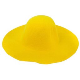Capeline en feutrine, jaune