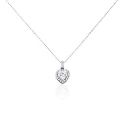 Collier Or Blanc Charity Oxydes De Zirconium