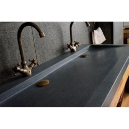 Double vasque en pierre A poser 120x50 Granit YATE