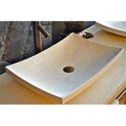 Vasque salle de bain en pierre 60X40 marbre A‰gyptien - ESNA