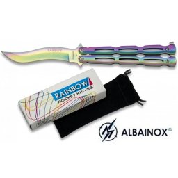 Balisong rainbow 22,2cm couteau papillon + pochette