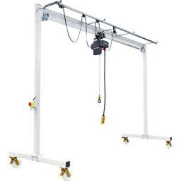 Vetter Portique mobile PA, palan électrique à chaîne et chariot porte-palan manuel, force 1600 kg, largeur utile 4000 mm