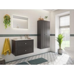 Ensemble meuble SDB Firenze 80 Cottage 4pcs miroir à LED Anthracite