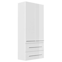 Armoire haute XL blanc brillant