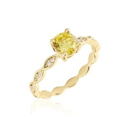 Bague Kurt Plaqué Or Jaune Oxyde De Zirconium