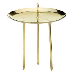 Supports de bougies, doré, 7,5 cm Ø, 4 pièces