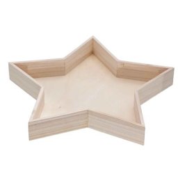Plateau ""étoile"" en bois, 40 cm