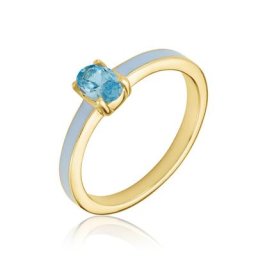 Bague Bloomy Plaqué Or Jaune Oxyde De Zirconium