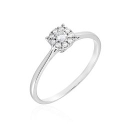 Bague Or Blanc Nori Oxyde De Zirconium