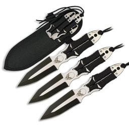 Lot 3 couteaux de lancer 17cm Squelette ALBAINOX