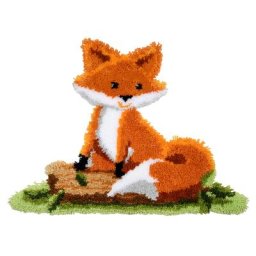 Tapis au point noué ""renard"", 70 x 55 cm