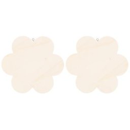 Fleurs en bois, 25 cm Ø, 2 pièces