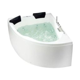 Baignoire Balnéo Royal 160x125 à gauche Made in Germany 21 buses avec robinet