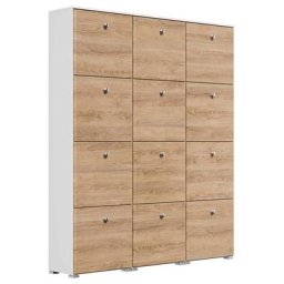 Meuble à chaussures XXXL Comfort pour 48 paires Blanc-chêne