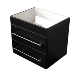 Unterschrank Milet schwarz seidenglanz ohne Waschbecken