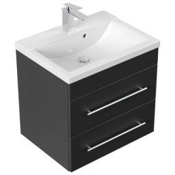 Meuble salle de bain SIA noir satiné