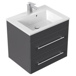 Meuble salle de bain Milet anthracite satiné