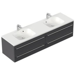 Meuble de salle de bain Colossos 180 Anthracite aspect satiné