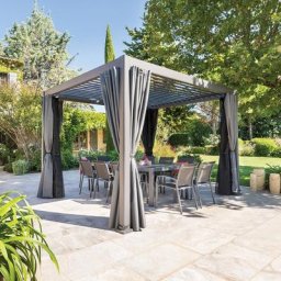 Pergola Evora petit modèle Graphite 3,6 x m - Aluminium traité époxy Unisexe