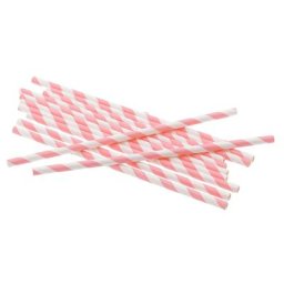 Pailles, rose, 10 pièces